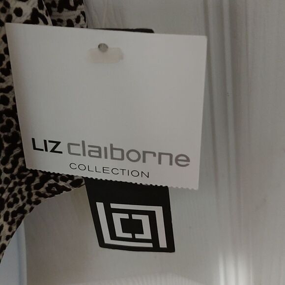 Liz Claiborne lodge Brown Multi Twist front knot Top Sz L NWT - Picture 5 of 7